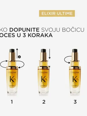 Dopunska bočica Elixir Ultime ulja za kosu za sve tipove kose 75ml