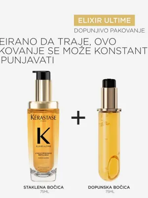 Dopunska bočica Elixir Ultime ulja za kosu za sve tipove kose 75ml